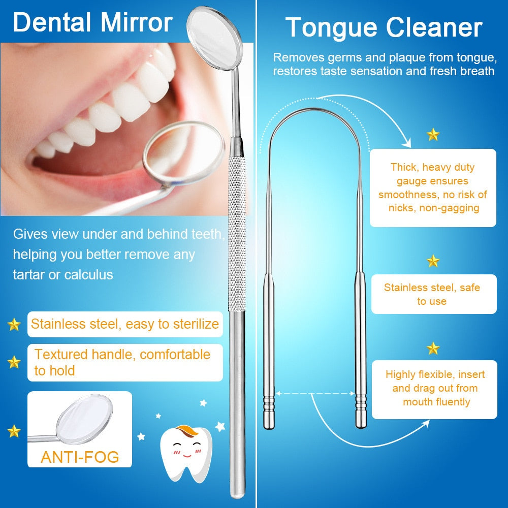 Electric Tooth Cleaner Sonic Dental Scaler LED Light Teeth Whitening